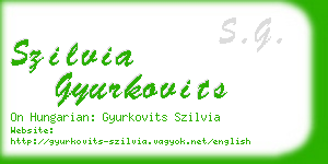 szilvia gyurkovits business card